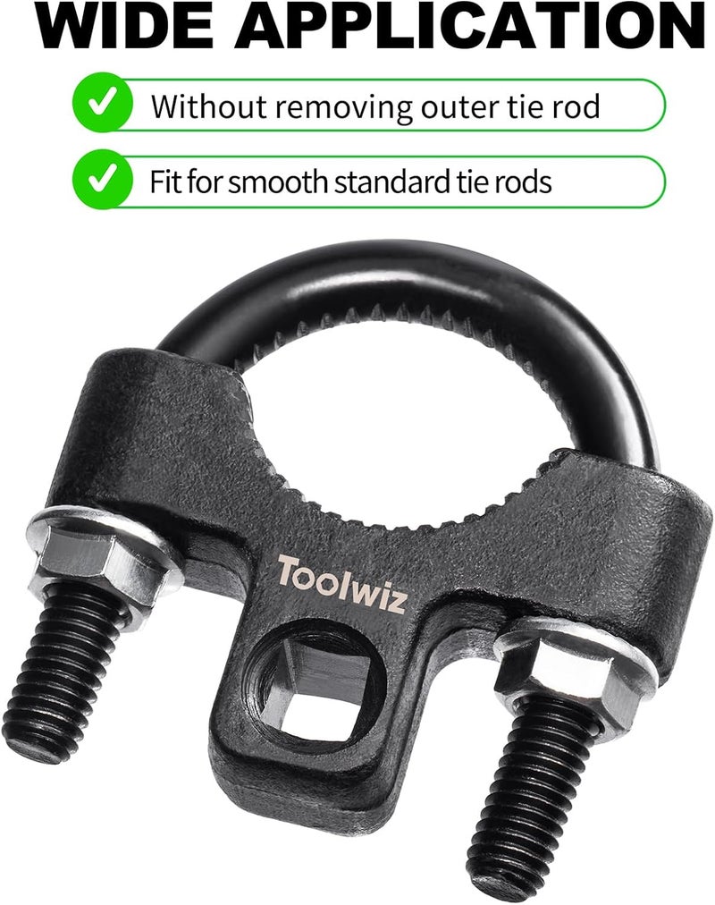 Toolwiz Inner Tie Rod Removal Tool Kit, 3/8'' Universal Low Profile Tool and Inner Tie Rod Hex Wrench Repair Remover 27-42mm End Wrench for 1/2" Square Drive, 2pcs for Most Cars Repair - Image 3